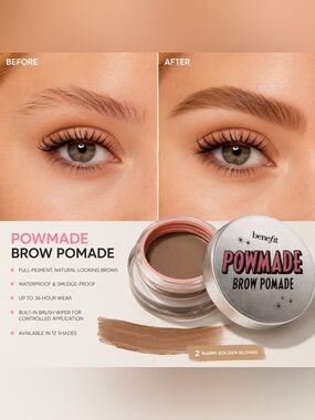 Benefit POWmade Brow Pomade #2 Warm Golden Blonde Full Size
